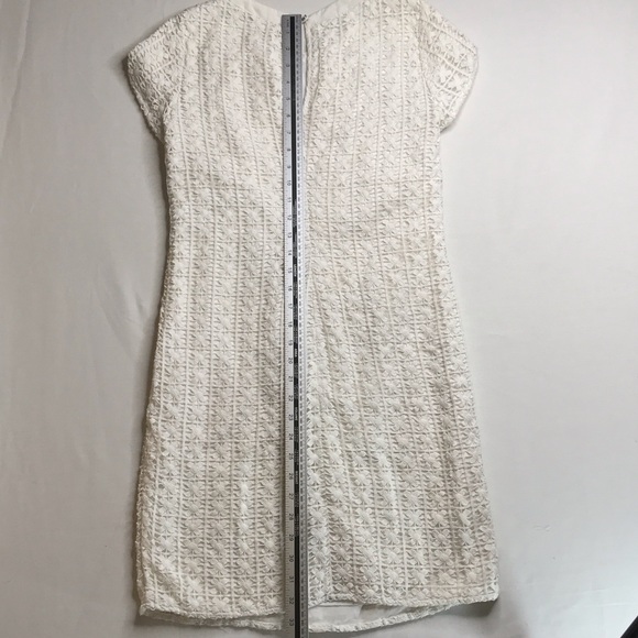 Banana Republic Ivory Lace Mini Dress Size 2/XS - Picture 7 of 8